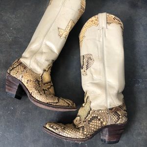 🚨❌SOLD SNAKESKIN TEXAS COWGIRL BOOTS